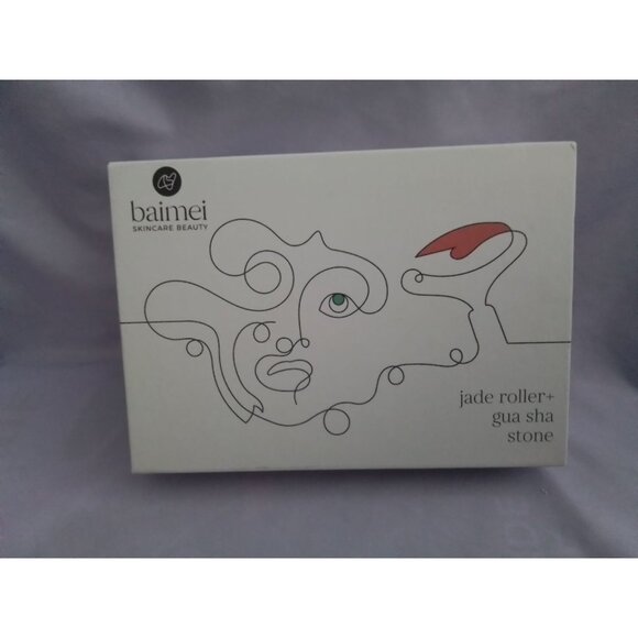 Jade Roller & Gua Sha Stone Set Baimei Skincare Beauty - Picture 2 of 2